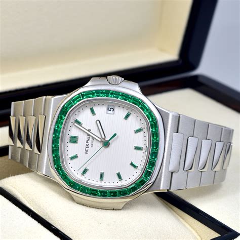 green solid emerald patek philippe|patek philippe 5711.